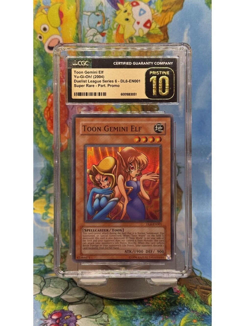 Toon Gemini Elf Yu-Gi-Oh! DL6-EN001 2004 Duelist League Super Rare POP9! CGC 10P